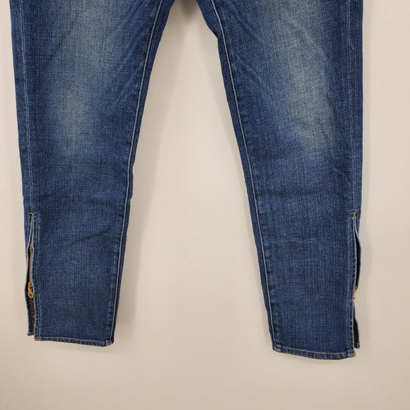 Frame Denim Le Boy Crop Zipper Hem Women's Denim Jeans Size 25 - Picture 6 of 12